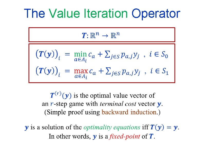 The Value Iteration Operator 