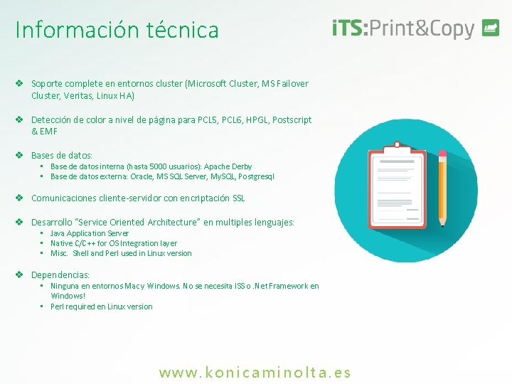 Información técnica v Soporte complete en entornos cluster (Microsoft Cluster, MS Failover Cluster, Veritas,