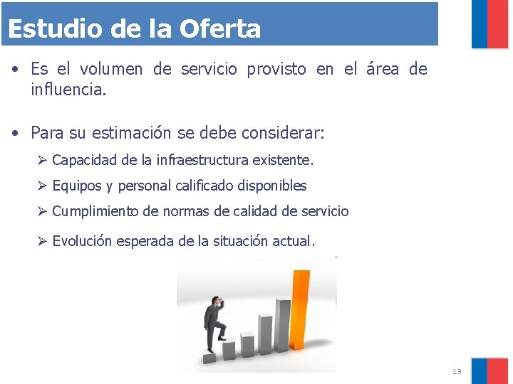 Estudio de la Oferta • Es el volumen de servicio provisto en el área