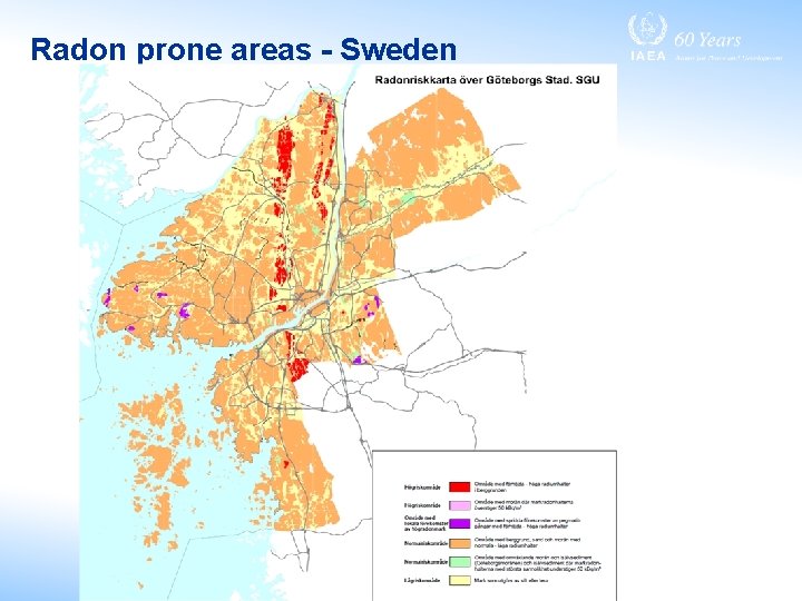 Radon prone areas - Sweden 
