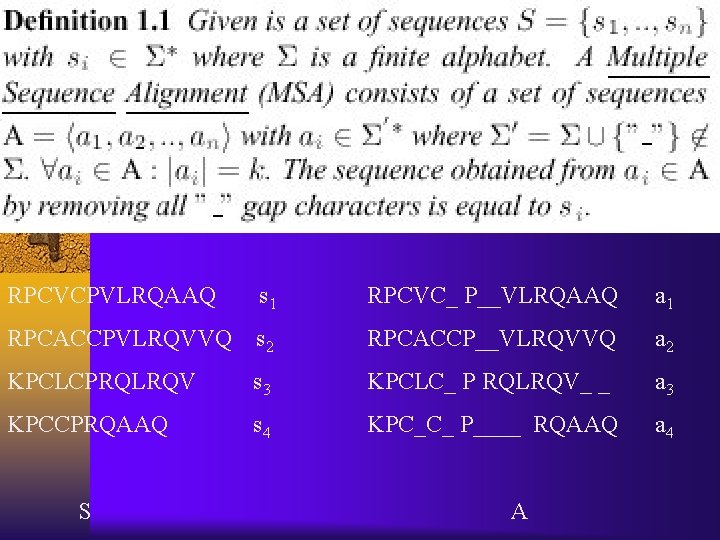 RPCVCPVLRQAAQ s 1 RPCVC_ P__VLRQAAQ a 1 RPCACCPVLRQVVQ s 2 RPCACCP__VLRQVVQ a 2 KPCLCPRQLRQV