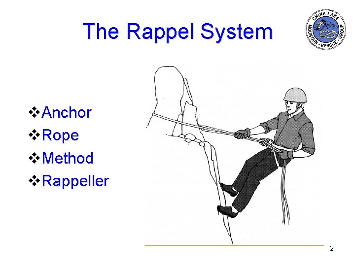 The Rappel System Anchor Rope Method Rappeller 2 