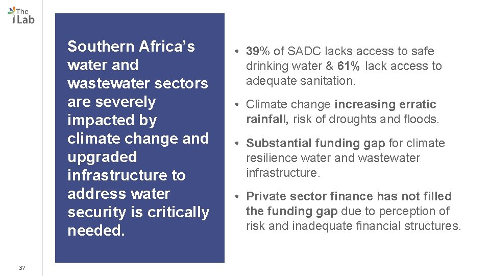 Southern Africa’s water and wastewater sectors are severely impacted by climate change and upgraded
