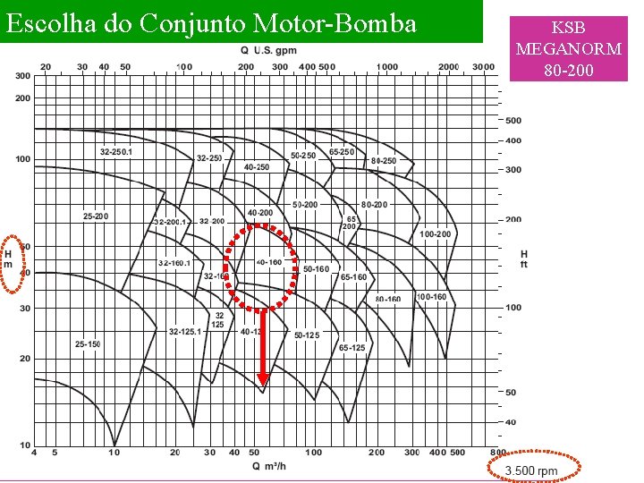 Escolha do Conjunto Motor-Bomba KSB MEGANORM 80 -200 