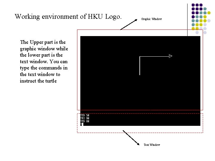 Working environment of HKU Logo. Graphic Window The Upper part is the graphic window