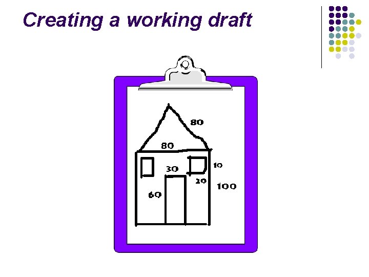 Creating a working draft 