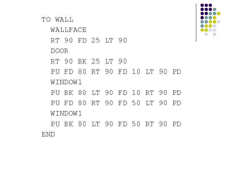 TO WALLFACE RT 90 FD DOOR RT 90 BK PU FD 80 WINDOW 1