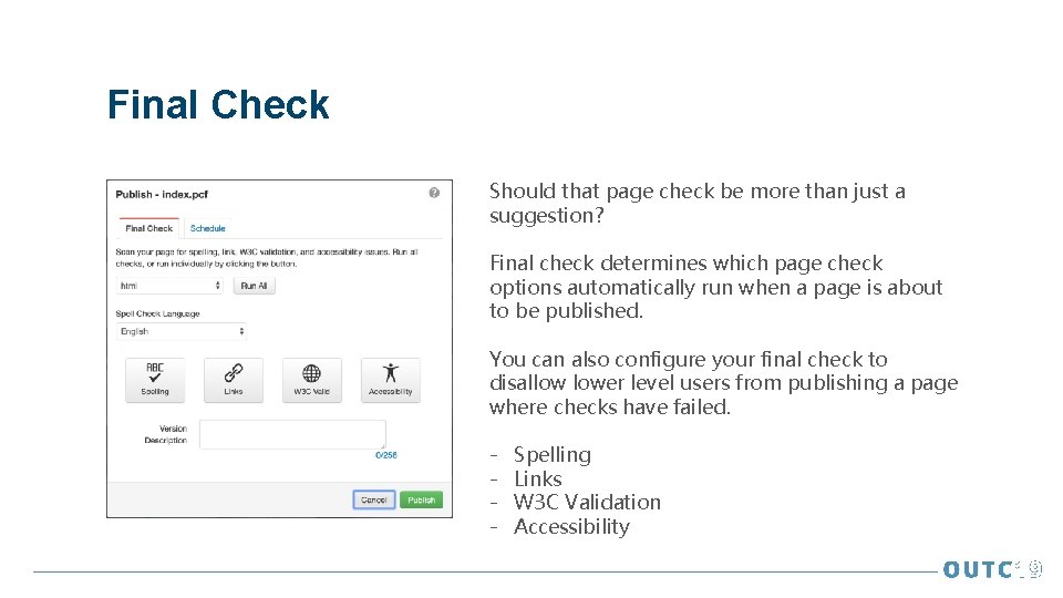 Final Check Should that page check be more than just a suggestion? Final check