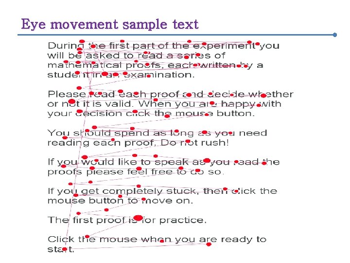 Eye movement sample text 