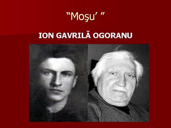 “Moşu’ ” ION GAVRILĂ OGORANU 