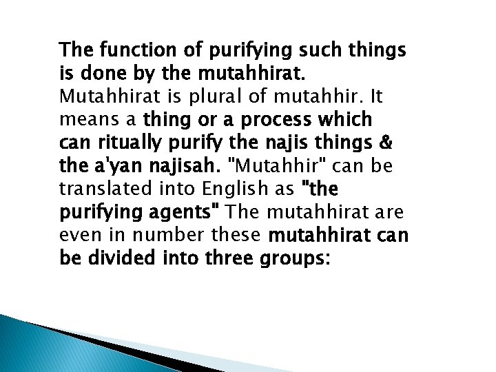Some Important Terms Najasat Pl Najasaat Means Uncleanliness