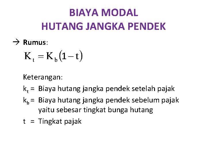 Biaya Modal Ari Darmawan Dr S Ab M