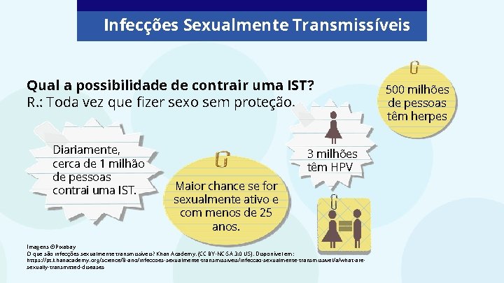 Infecções Sexualmente Transmissíveis Qual a possibilidade de contrair uma IST? R. : Toda vez Infecções Sexualmente Transmissíveis Qual a possibilidade de contrair uma IST? R. : Toda vez