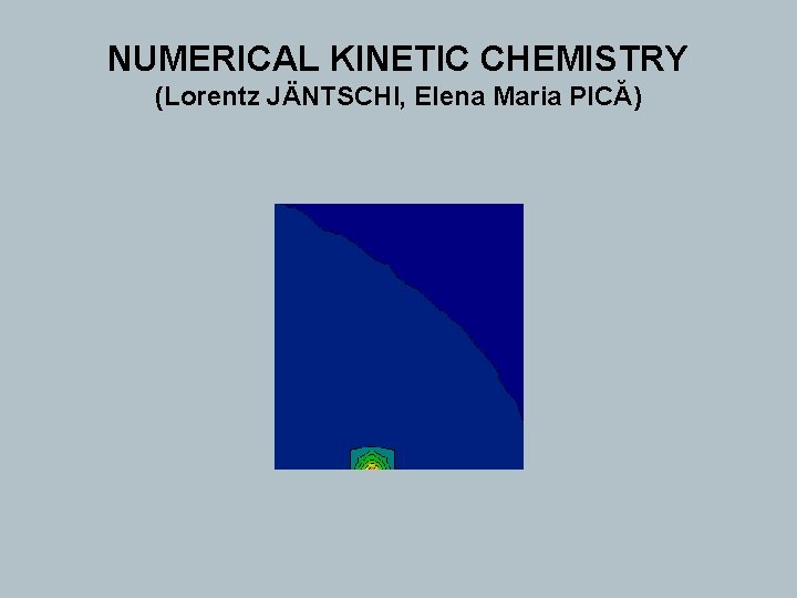 NUMERICAL KINETIC CHEMISTRY (Lorentz JÄNTSCHI, Elena Maria PICĂ) 