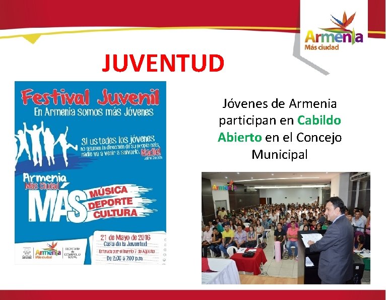 JUVENTUD Jóvenes de Armenia participan en Cabildo Abierto en el Concejo Municipal 