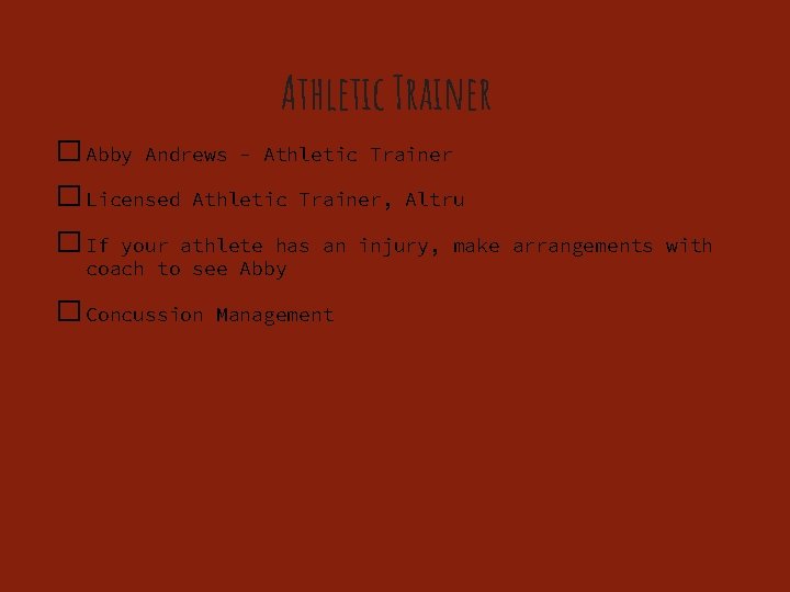 Athletic Trainer � Abby Andrews - Athletic Trainer � Licensed Athletic Trainer, Altru �