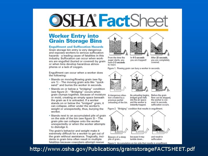 http: //www. osha. gov/Publications/grainstorage. FACTSHEET. pdf 