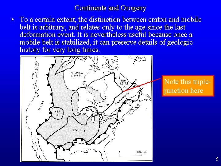 Continents and Orogeny • To a certain extent, the distinction between craton and mobile