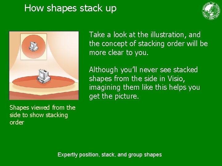 How shapes stack up Take a look at the illustration, and the concept of