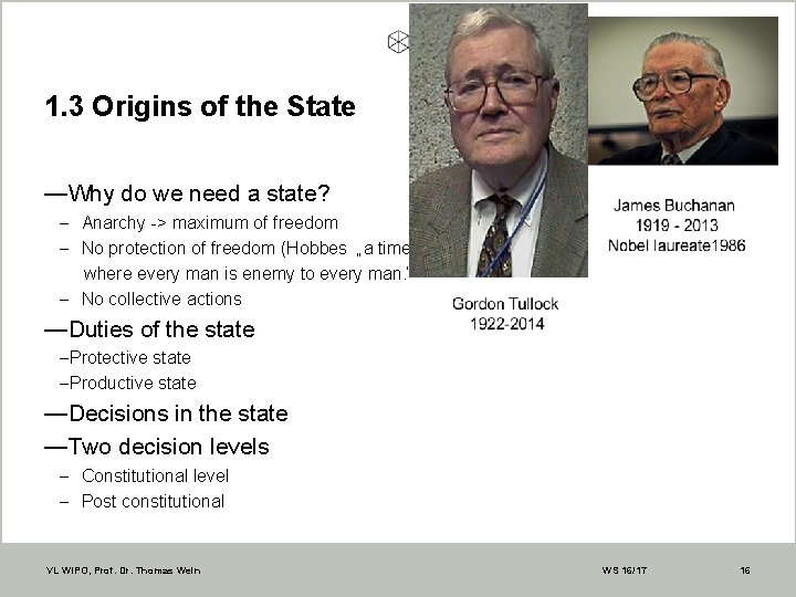 1. 3 Origins of the State —Why do we need a state? - Anarchy