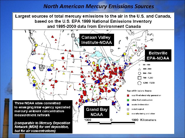 North American Mercury Emissions Sources 
