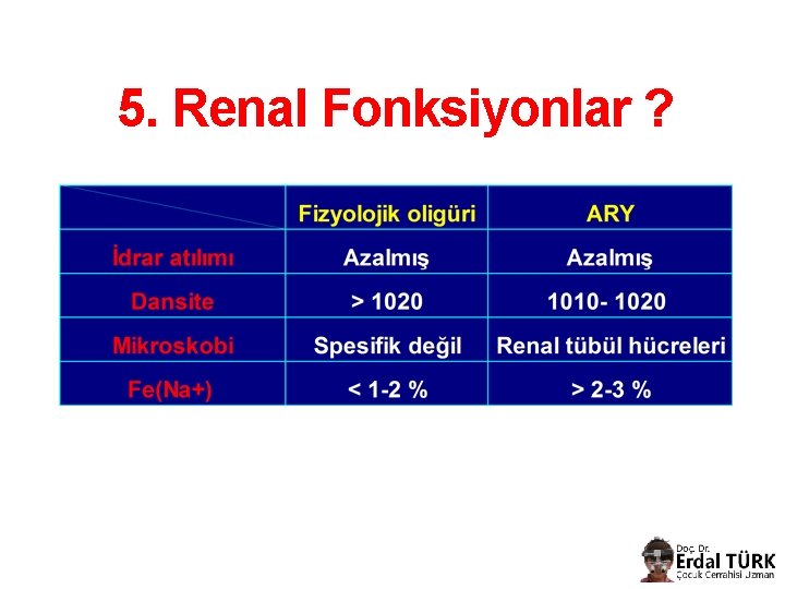 5. Renal Fonksiyonlar ? 