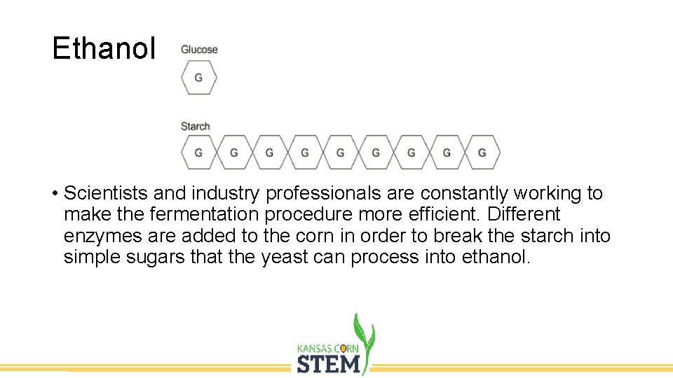 Ethanol • Scientists and industry professionals are constantly working to make the fermentation procedure