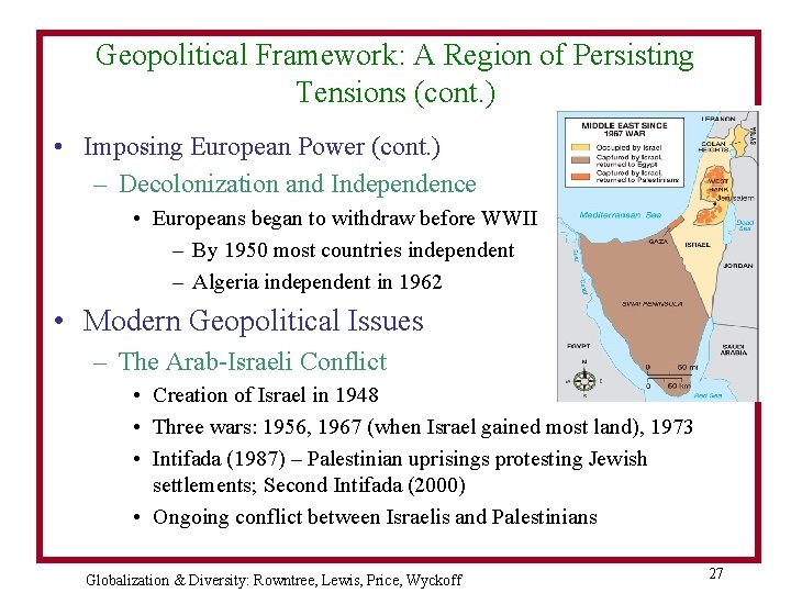 Geopolitical Framework: A Region of Persisting Tensions (cont. ) • Imposing European Power (cont.