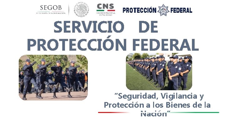 SERVICIO DE PROTECCIÓN FEDERAL “Seguridad, Vigilancia y Protección a los Bienes de la Nación”