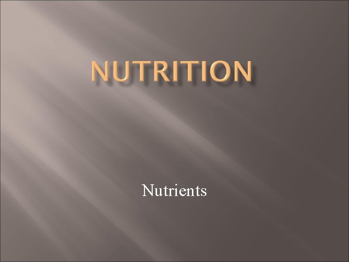 Nutrients 