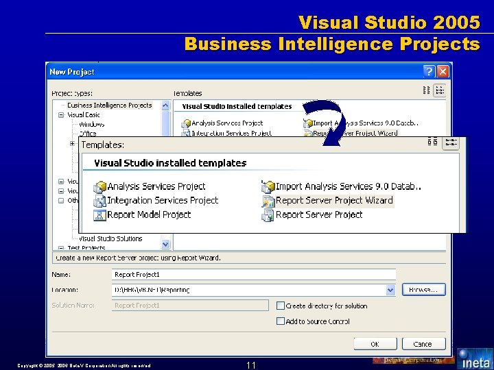 Visual Studio 2005 Business Intelligence Projects Copyright © 2005, 2006 Beta V Corporation All