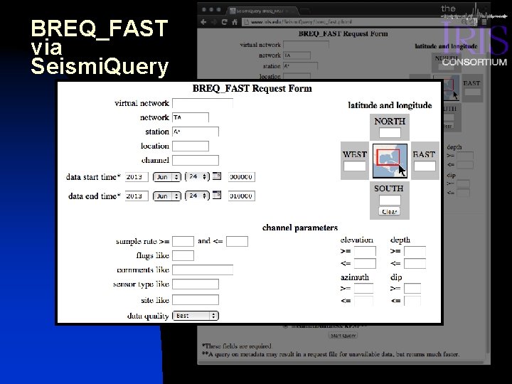 BREQ_FAST via Seismi. Query 