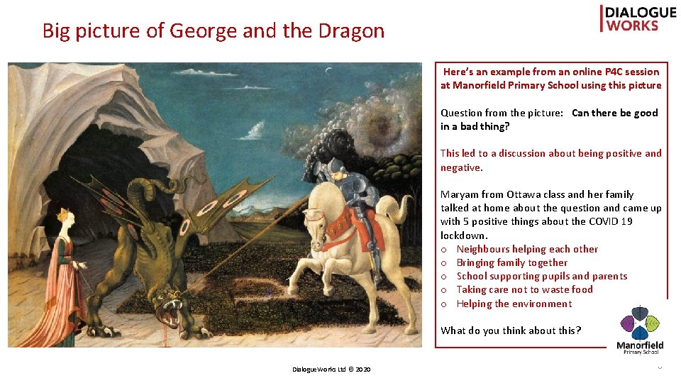 Big picture of George and the Dragon Here’s an example from an online P