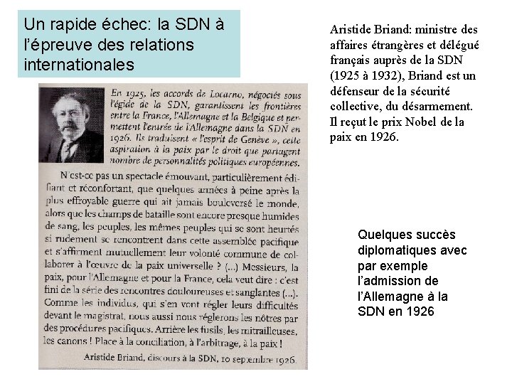 Un rapide échec: la SDN à l’épreuve des relations internationales Aristide Briand: ministre des