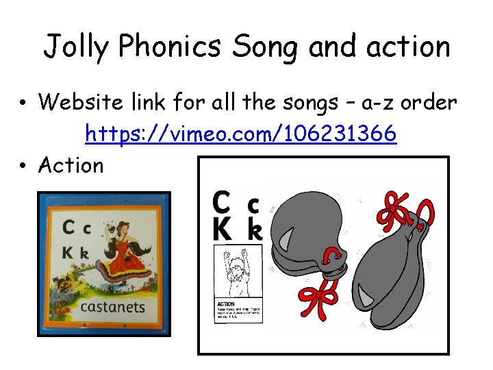 Jolly Phonics Song and action • Website link for all the songs – a-z