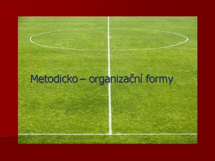 Metodicko – organizační normy Metodicko – organizační formy 