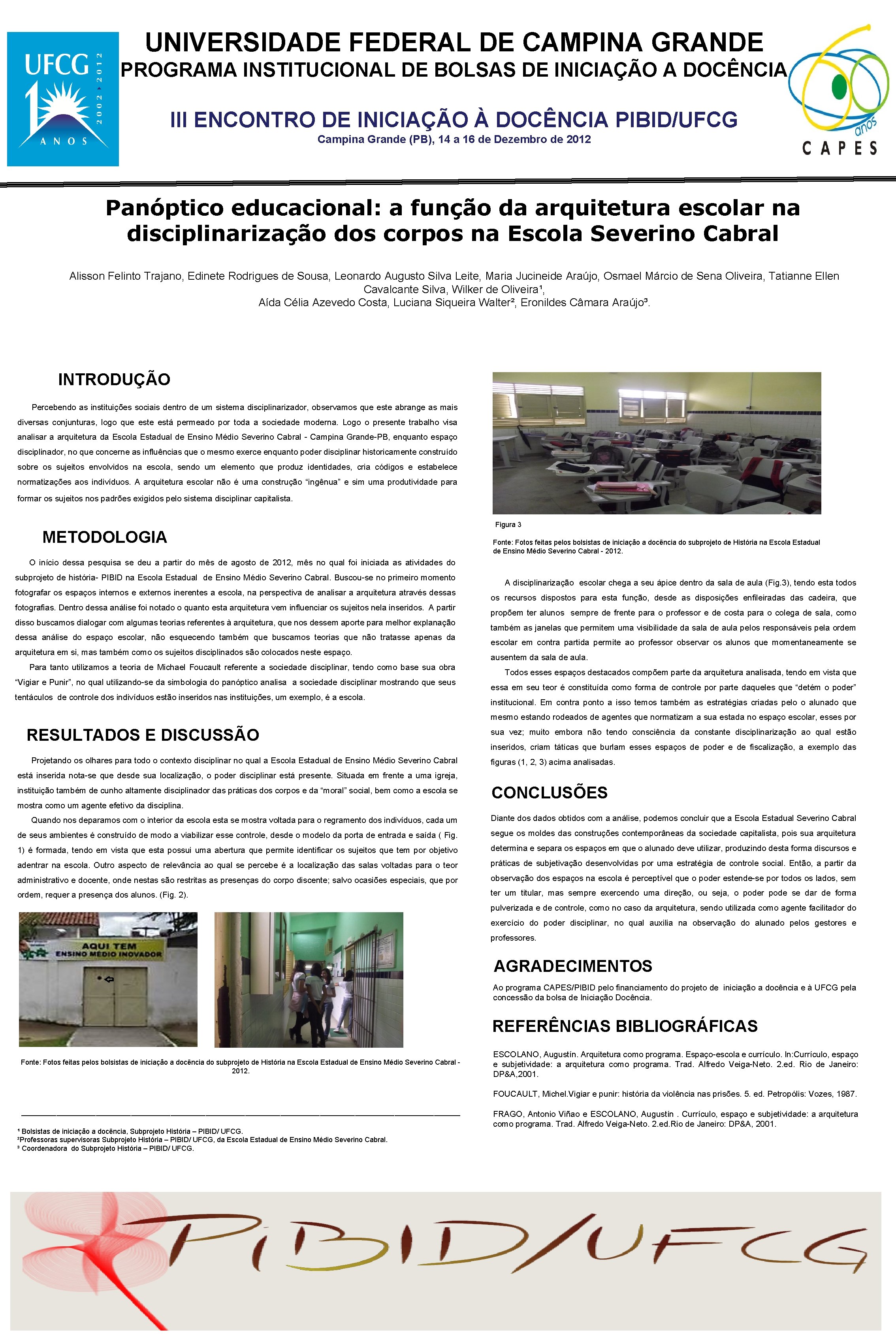 UNIVERSIDADE FEDERAL DE CAMPINA GRANDE PROGRAMA INSTITUCIONAL DE BOLSAS DE INICIAÇÃO A DOCÊNCIA III