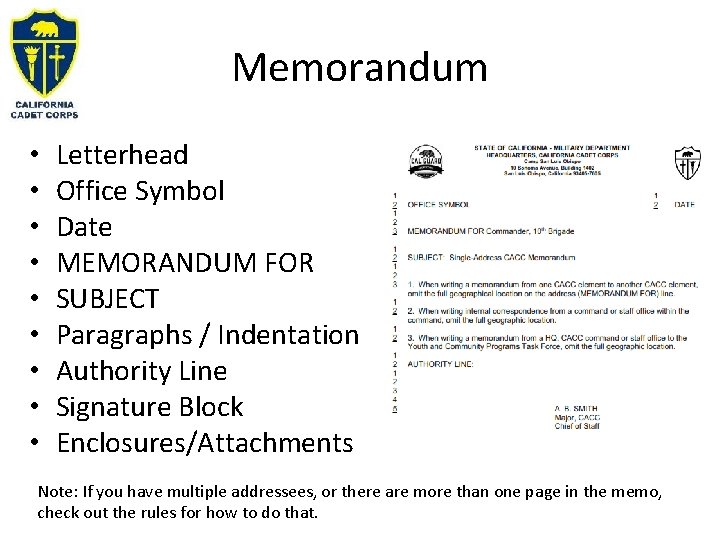 Memorandum • • • Letterhead Office Symbol Date MEMORANDUM FOR SUBJECT Paragraphs / Indentation