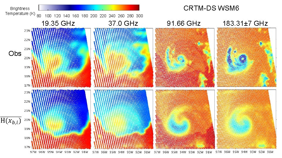 Brightness Temperature (K) CRTM-DS WSM 6 80 100 120 140 160 180 200 Brightness Temperature (K) CRTM-DS WSM 6 80 100 120 140 160 180 200