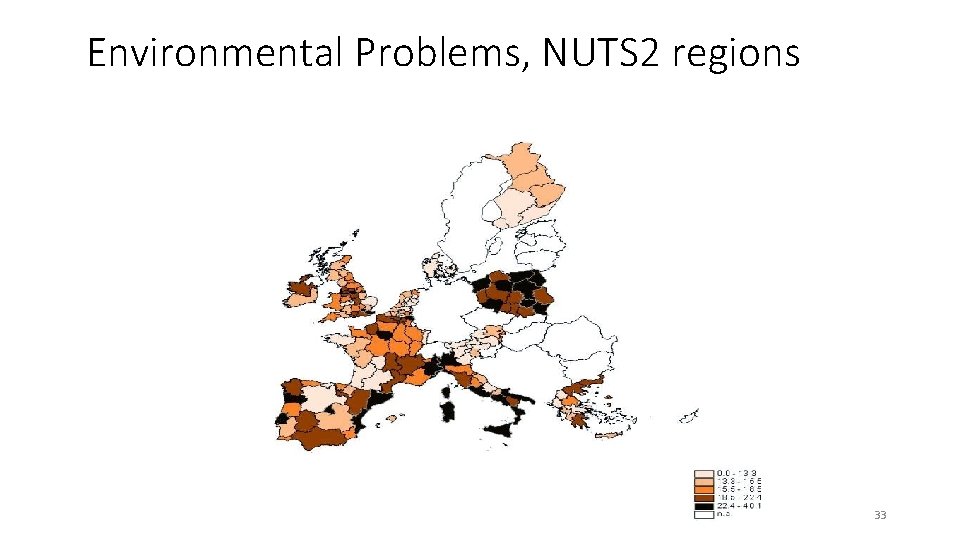Environmental Problems, NUTS 2 regions 33 33 