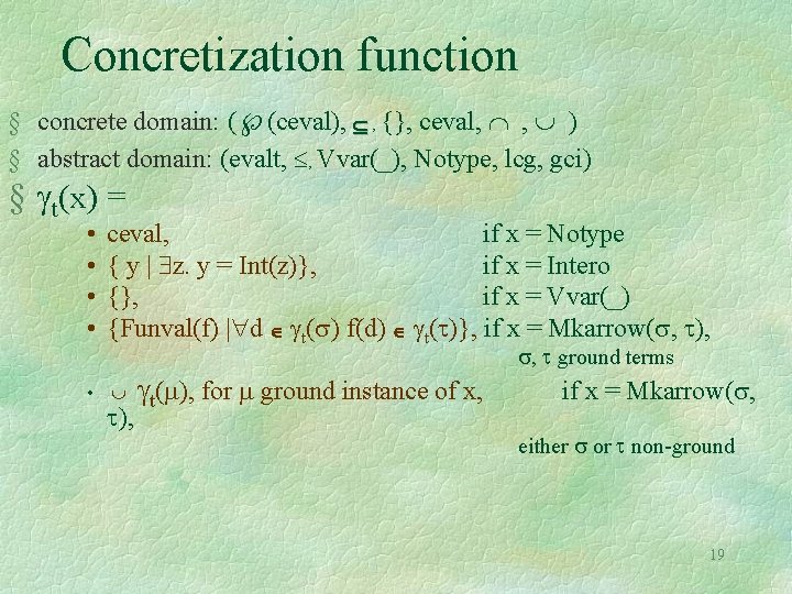 Type Inference As Abstract Interpreter Giorgio Levi Dipartimento