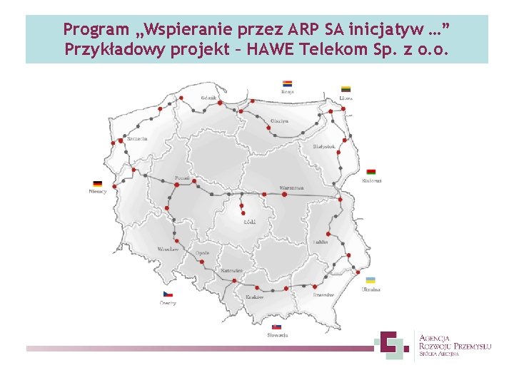 Program „Wspieranie przez ARP SA inicjatyw …” Przykładowy projekt – HAWE Telekom Sp. z
