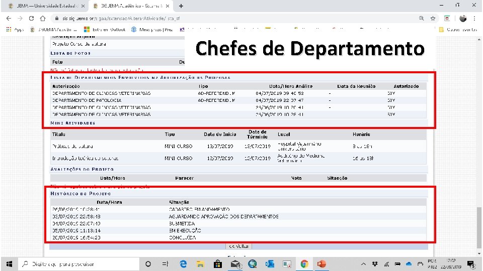 Chefes de Departamento 