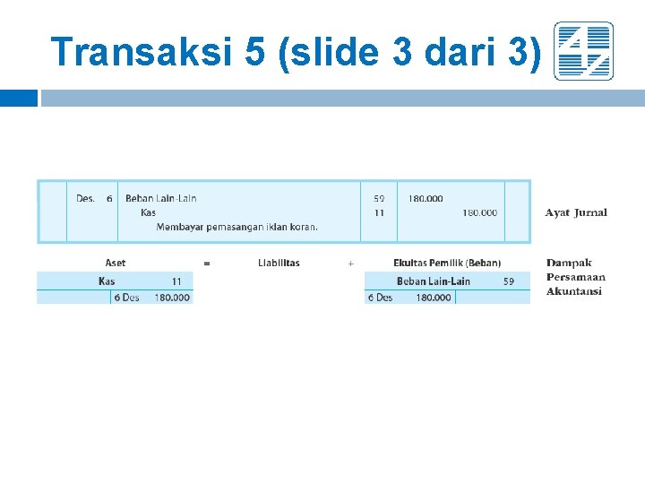 Transaksi 5 (slide 3 dari 3) Transaksi 5 (slide 3 dari 3)