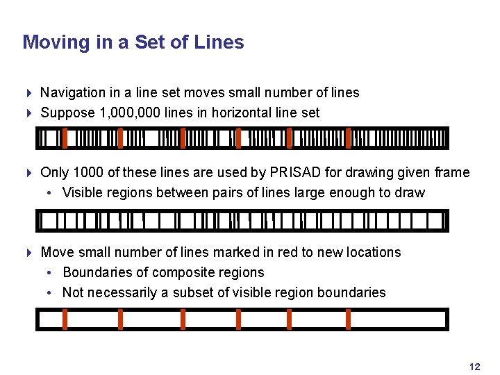 Moving in a Set of Lines 4 Navigation in a line set moves small