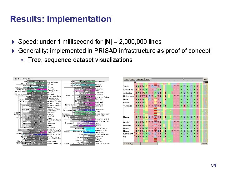 Results: Implementation 4 Speed: under 1 millisecond for |N| = 2, 000 lines 4