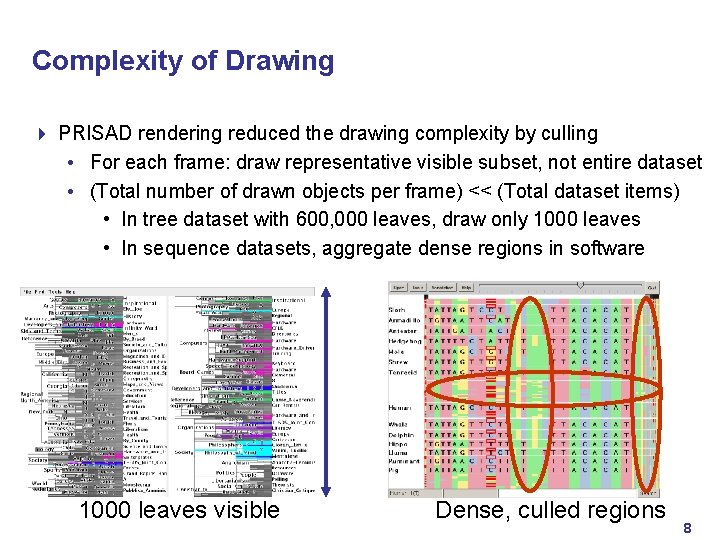 Complexity of Drawing 4 PRISAD rendering reduced the drawing complexity by culling • For