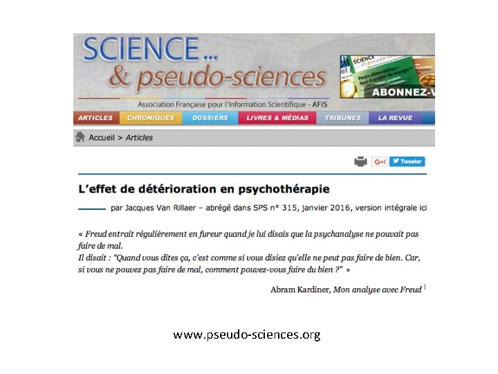 www. pseudo-sciences. org www. pseudo-sciences. org