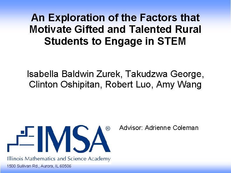 An Exploration of the Factors that Motivate Gifted and Talented Rural Students to Engage