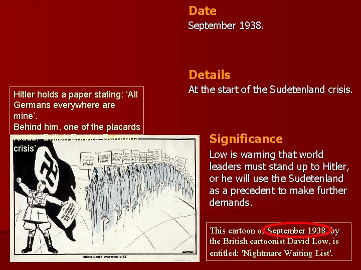 Date September 1938. Details Hitler holds a paper stating: ‘All Germans everywhere are mine’. Date September 1938. Details Hitler holds a paper stating: ‘All Germans everywhere are mine’.